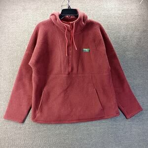 L.L.Bean Sherpa Fleece Pullover Womens Large Quarter Zip Outdoor Cozy Jacket